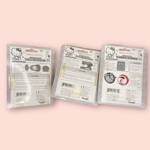 Hello Kitty Wind Up Toy Bundle Washing Machine, Sewing Machine, Vacuum Cleaner - Picture 2 of 6